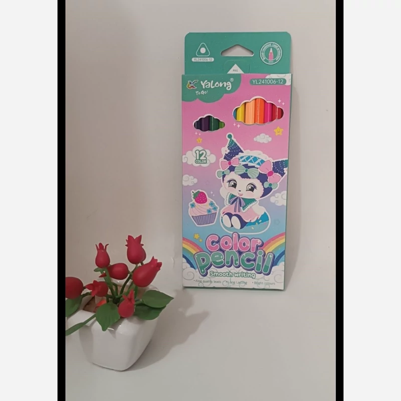 مداد رنگی 12 رنگ کرومی برند یالونگ