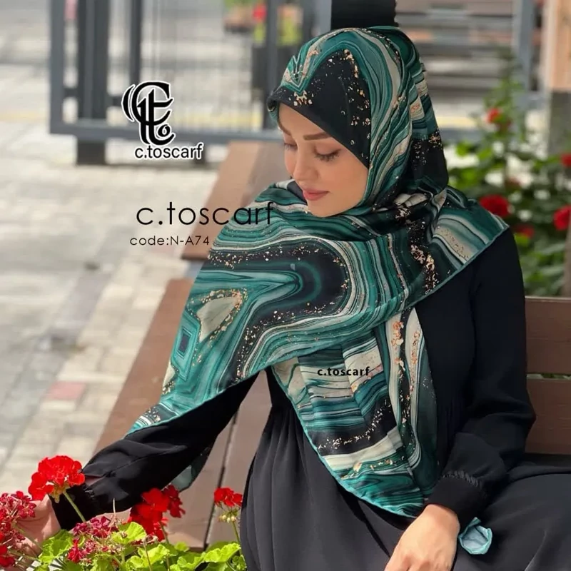 روسری نخی کاستوم طرح رزین2