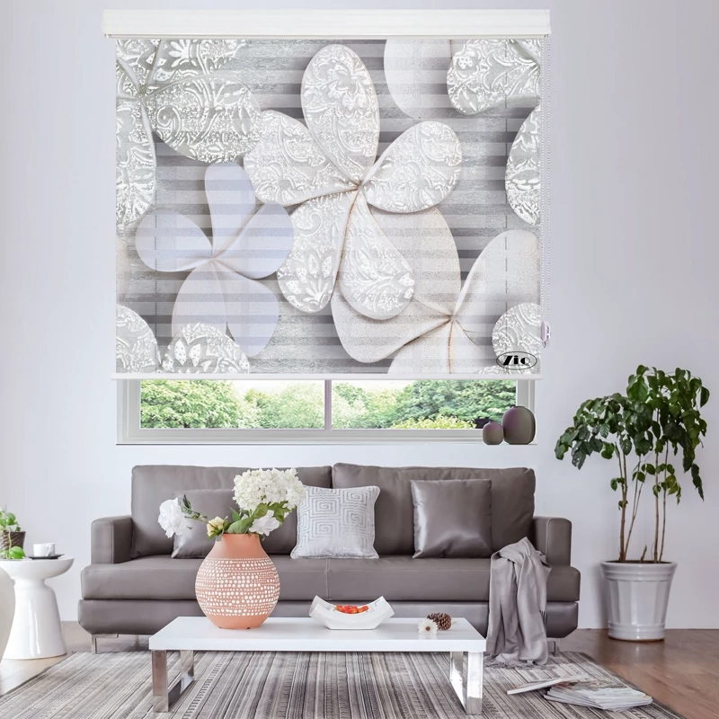 پرده زبرا زیو مدل 3D-1171سایز 150x150 سانتی متر
