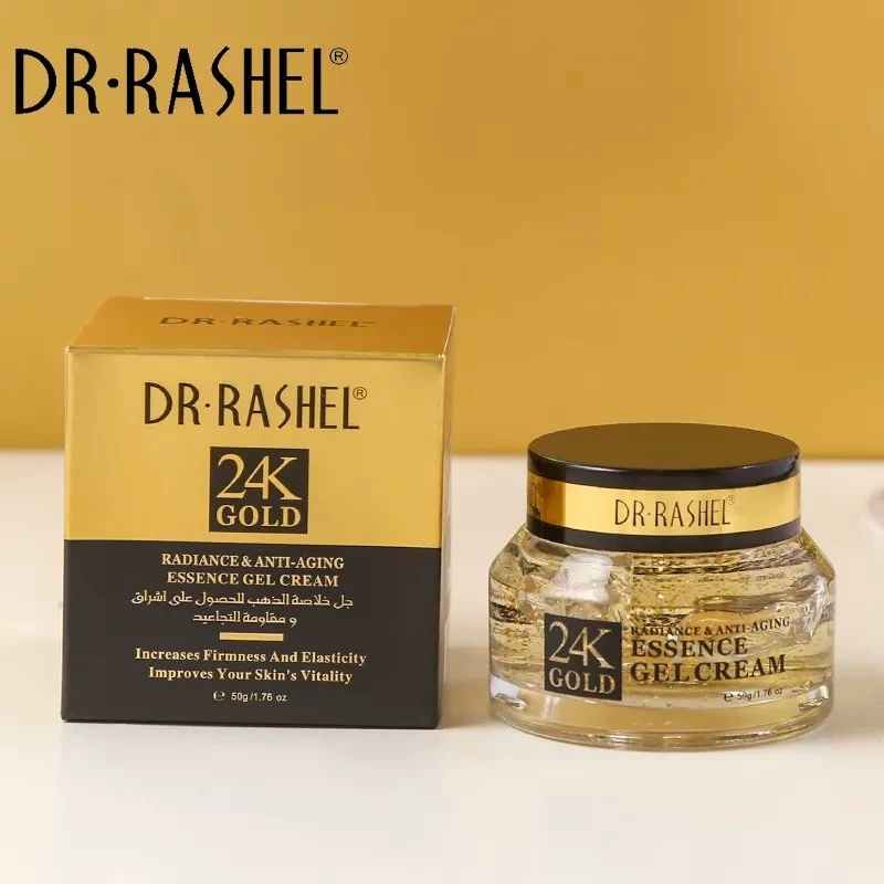 ژل کرم ضد چروک صورت دکتر راشل با طلای 24 عیار جوان کننده، لیفت کننده و شفاف کننده 50 گرمی