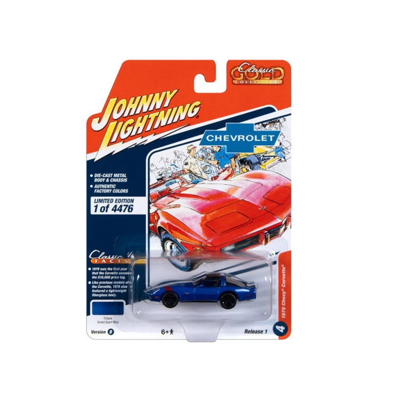 دکوری فلزی ماکت ماشین طرح شورلت مدل CHEVY CORVETTE 1979 JOHNNY LIGHTNING14 ماکت کلکسیونی