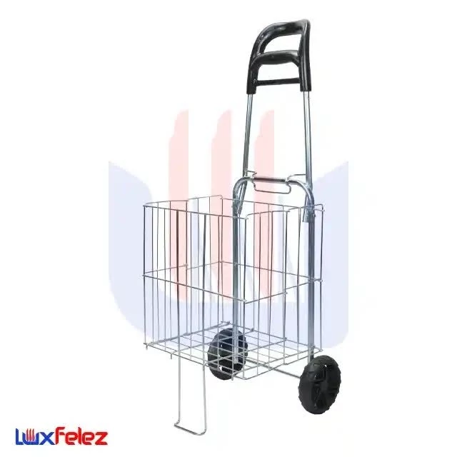 چرخ خرید مارال مدل استیل دسته اسپرت تاشو