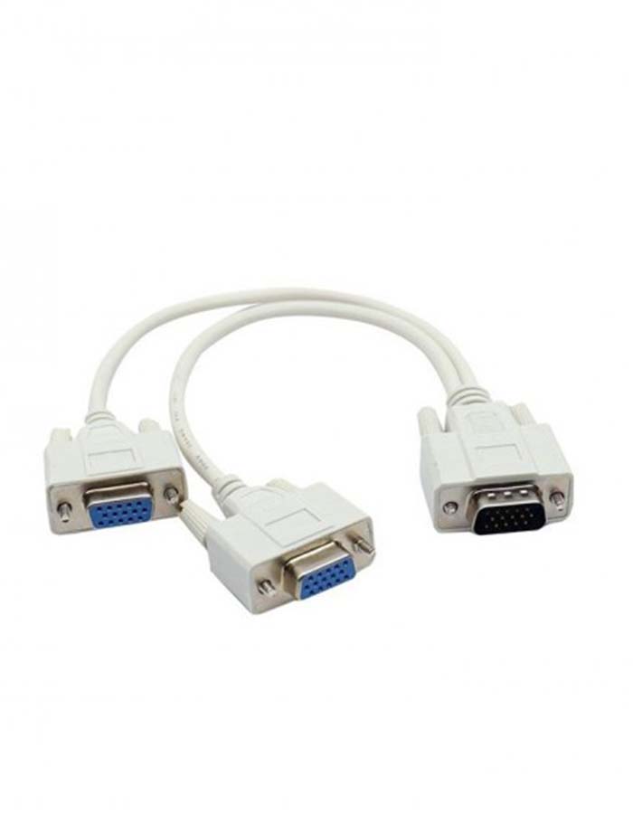 تبدیل کابلی 1 به 2 VGA گریت - مناسب مانیتور، DVR و دستگاههای تصویری