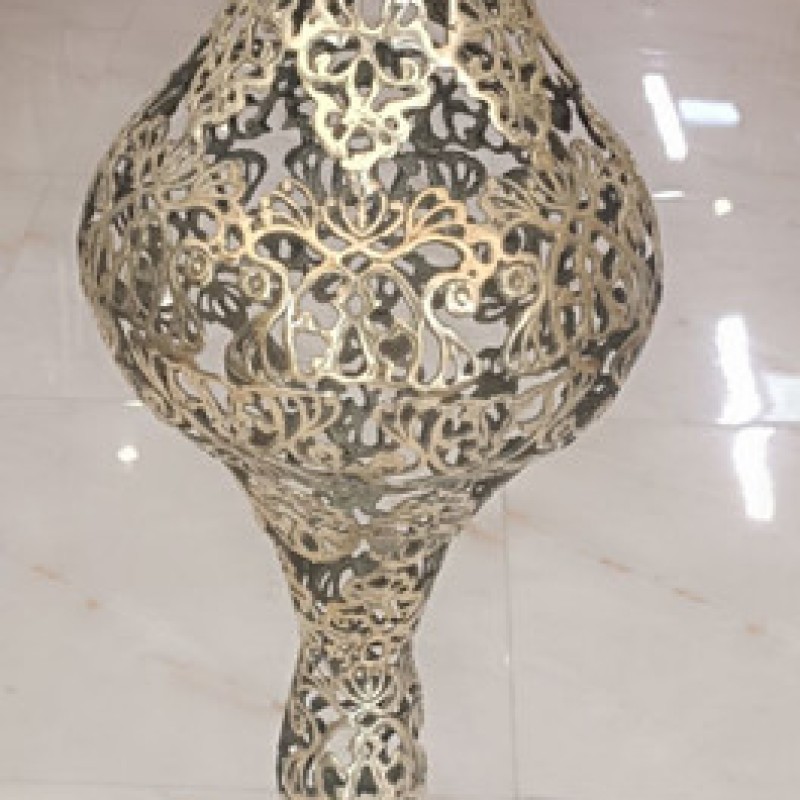 گلدان توری بلند برنجی
