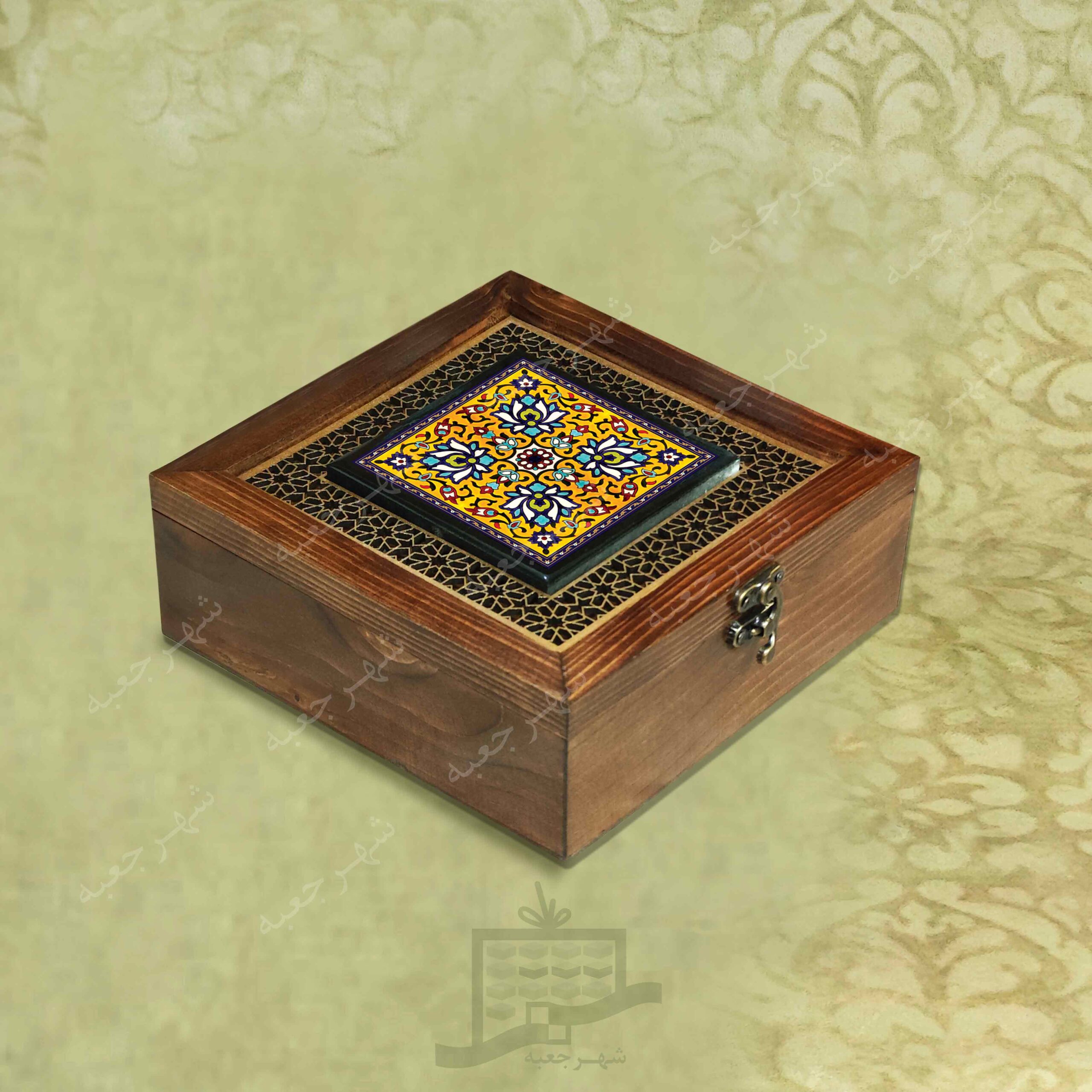 جعبه چوبی (طرح K15*1*20)-آجیل و خشکبار،دمنوش،گز و شکلات،کادو