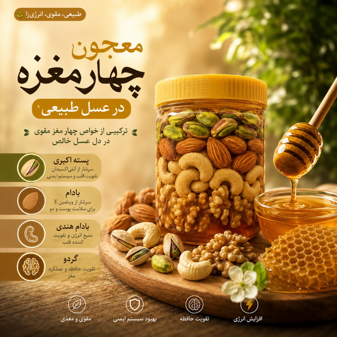 عسل معجون با مغز 400گرمی 