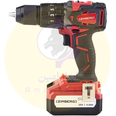 دریل شارژی زیمبرگ مدل PZB3204 براشلس 20 ولت