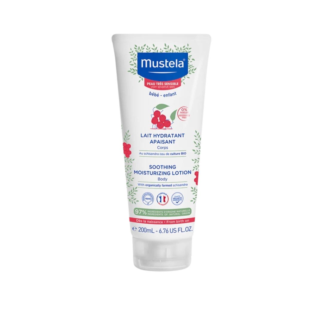 لوسیون بدن کودک ماستلا mustela مرطوب کننده.تسکین دهنده و ضد خارش 200ml