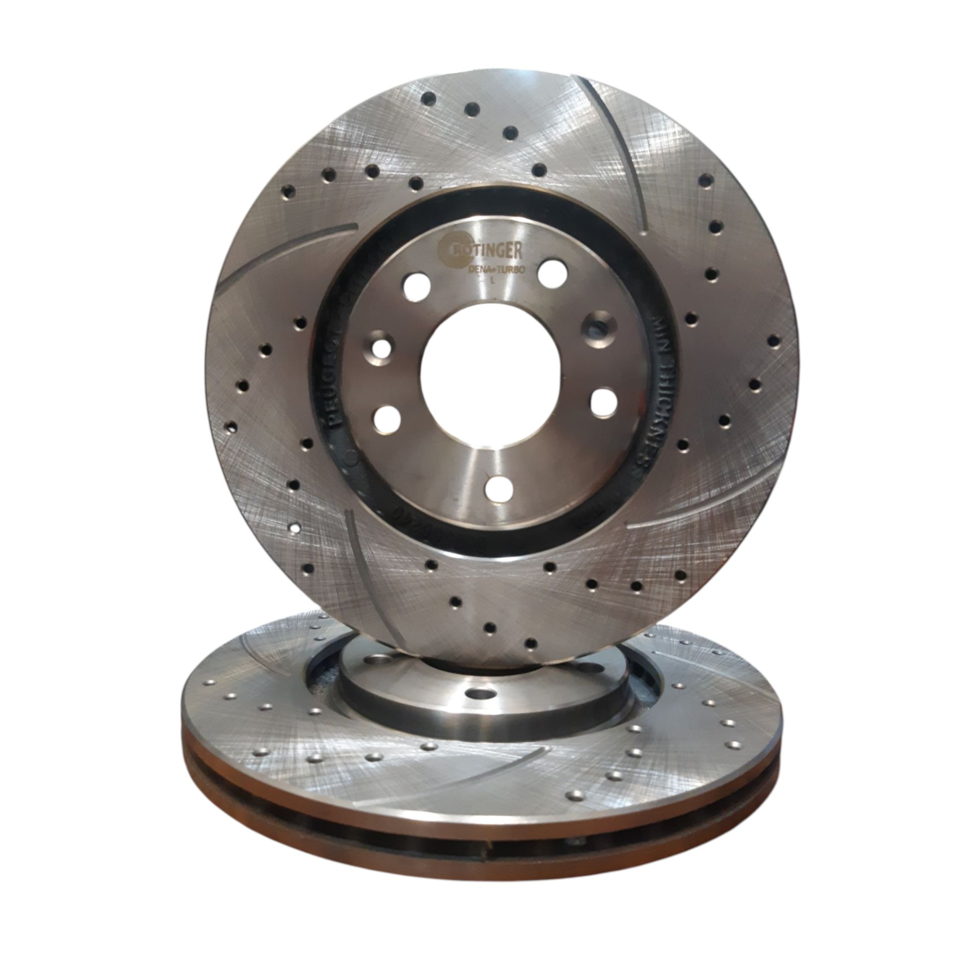 دیسک ترمز جلو دنا پلاس توربو سوراخ دار شیاردار روتینگر (پس کرایه)