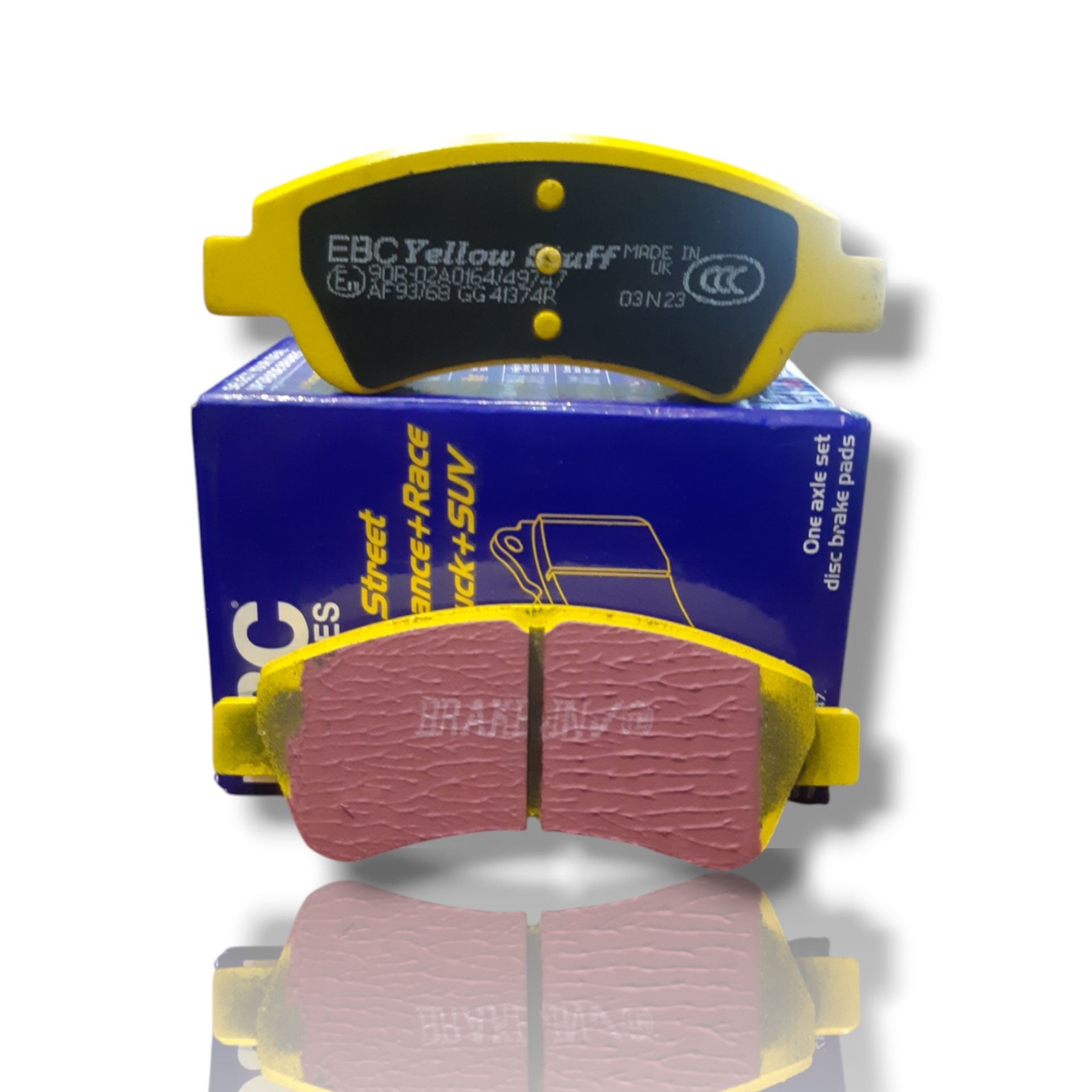 لنت ترمز جلو پژو 206 تیپ 5 EBC سری یلو استاف اصلی انگلیس (پس کرایه)