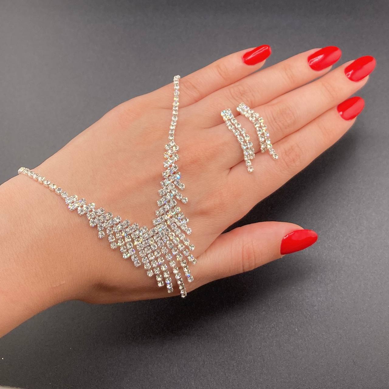 نیم ست جواهری نگین دار jz10012 گالری موژان حیدری