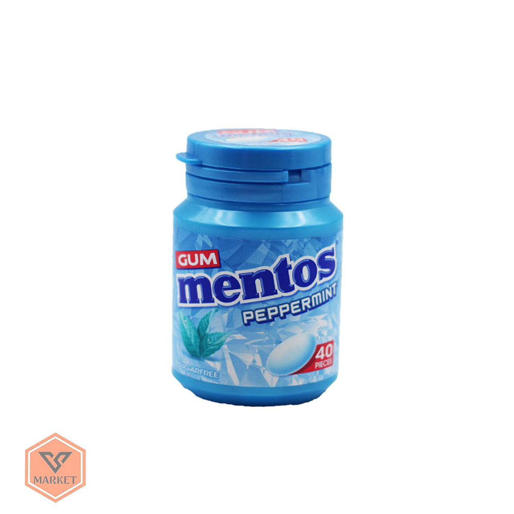 آدامس بدون قند منتوس با طعم نعناع فلفلی (Mentos) – قوطی 40 عددی