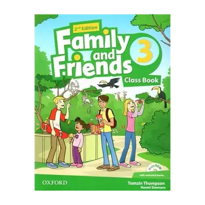 کتاب زبان فمیلی اند فرندز American Family and Friends 3 سایز وزیری به همراه کتاب کار