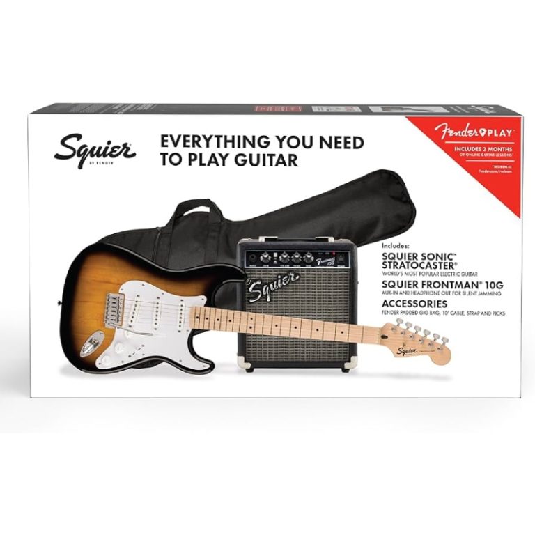 پکیج گیتار الکتریک اسکوایر مدل Sonic Stratocaster Pack Sunburst