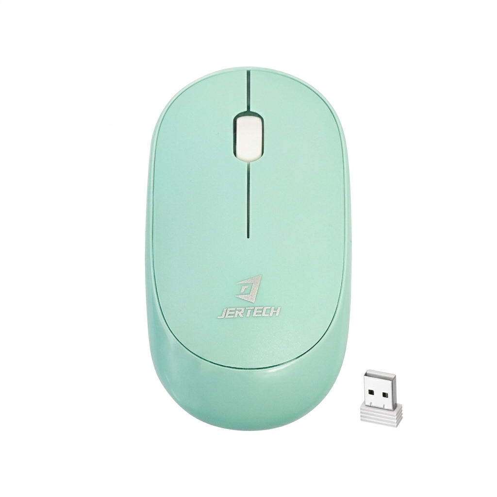 ماوس بی‌سیم جرتک مدل JR6 رنگ سبز (Jertech JR6 Wireless Mouse)
