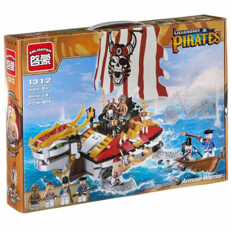 لگو انلایتن(Lego ENLIGHTEN 1312) سری دزدان دریایی(Legendry Pirates) مدل کشتی دزدان دریایی(Armored Battleship)