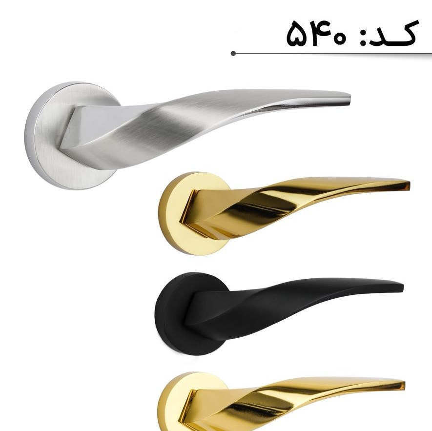 دستگیره درب چوبی دوتیکه رزت خور