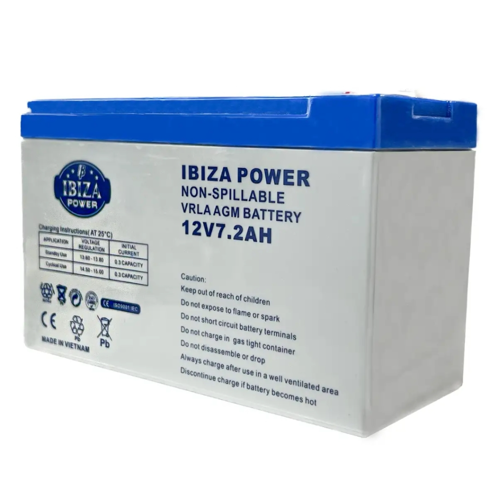 باتری 12 ولت 7.2 آمپر آیبیزا IBIZA اصل،آخرین واردات 2026، مناسب برق اضطراری دوربین داتیس،دزدگیر،اعلام حریق،ماشین شارژی