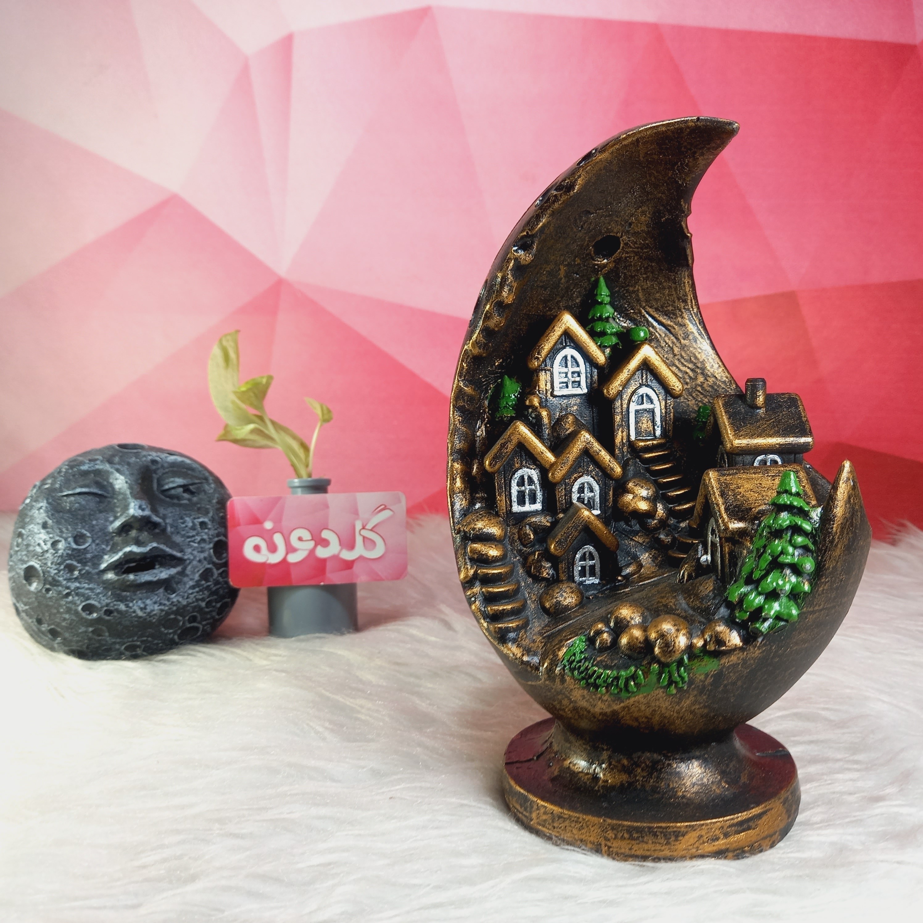 جاعودی آبشاری ماه و صخره -کد78 جاعودی صخره ای - جا عودی ابشاری - جا عودآبشاری- جای عود صخره ای- عودسوز-گلدونه