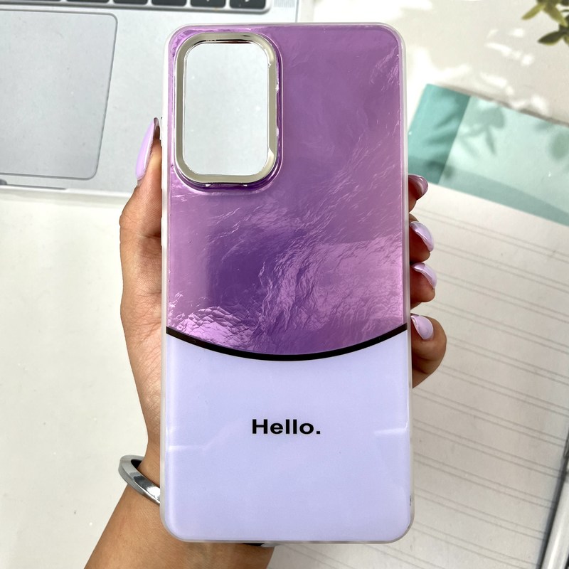 قاب گوشی Galaxy A52 / Galaxy A52S سامسونگ Hello Case ایربگ دار لنز سیلور طرح ice Rock اسپرت یاسی کد 777319