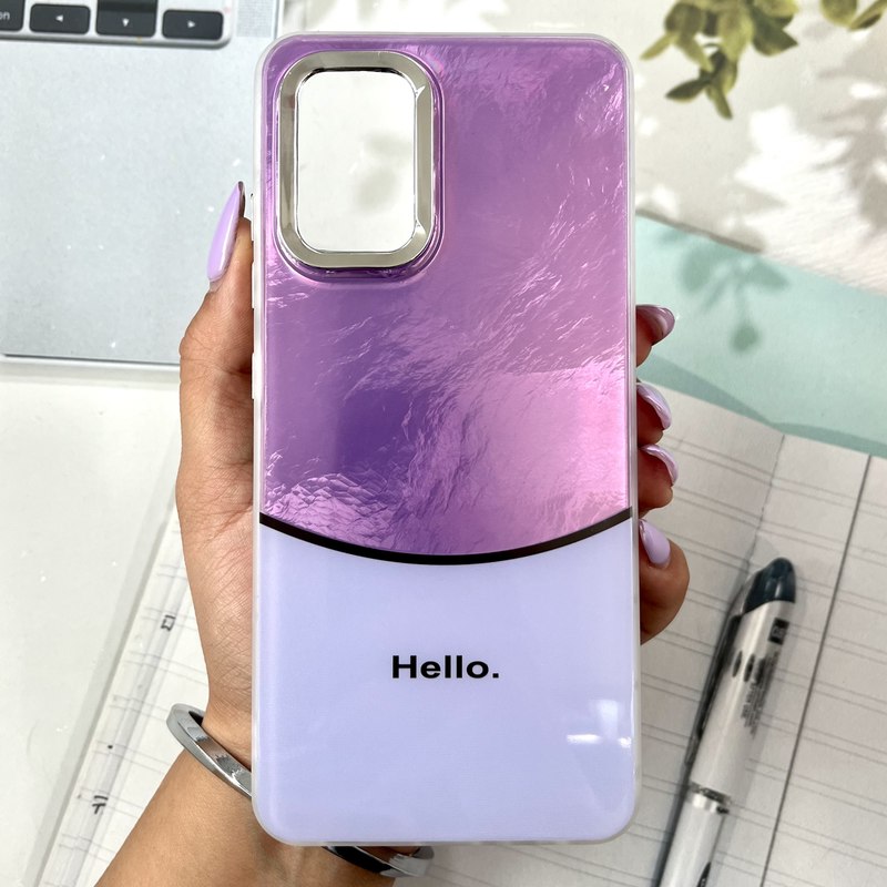 قاب گوشی Galaxy A32 4G سامسونگ Hello Case ایربگ دار لنز سیلور طرح ice Rock اسپرت یاسی کد 946566