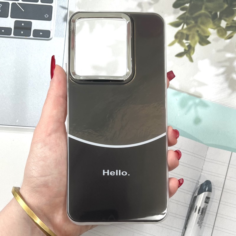 قاب گوشی Redmi 13 / Redmi 13x / Poco M6 4G شیائومی Hello Case ایربگ دار لنز سیلور طرح ice Rock اسپرت مشکی کد 497854
