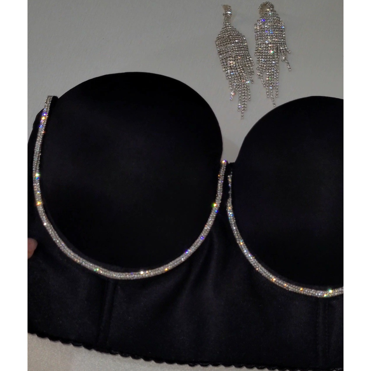 دکلته مجلسی سواروسکی کاپدار سایز 80 85