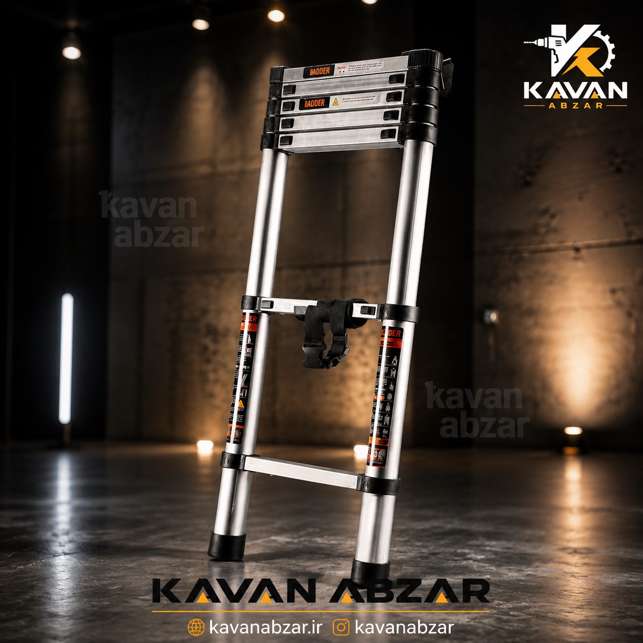 نردبان تلسکوپی 6 2 متری یک طرفه برند راویکس مدل RX-ATS620