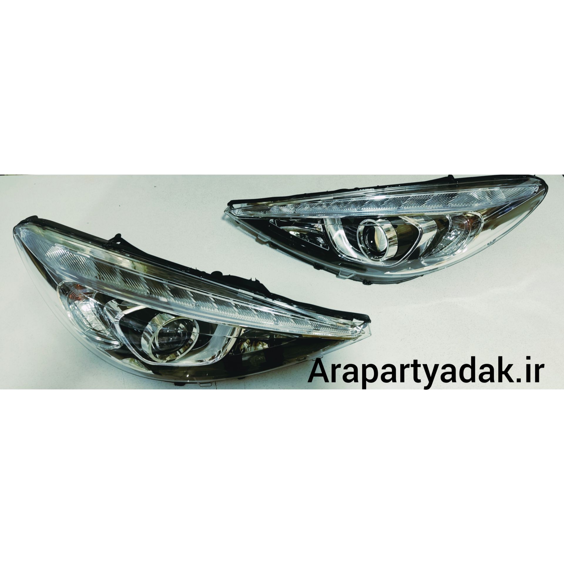چراغ جلو کامل 207 با لامپ و LED برند مدرن چپ و راست