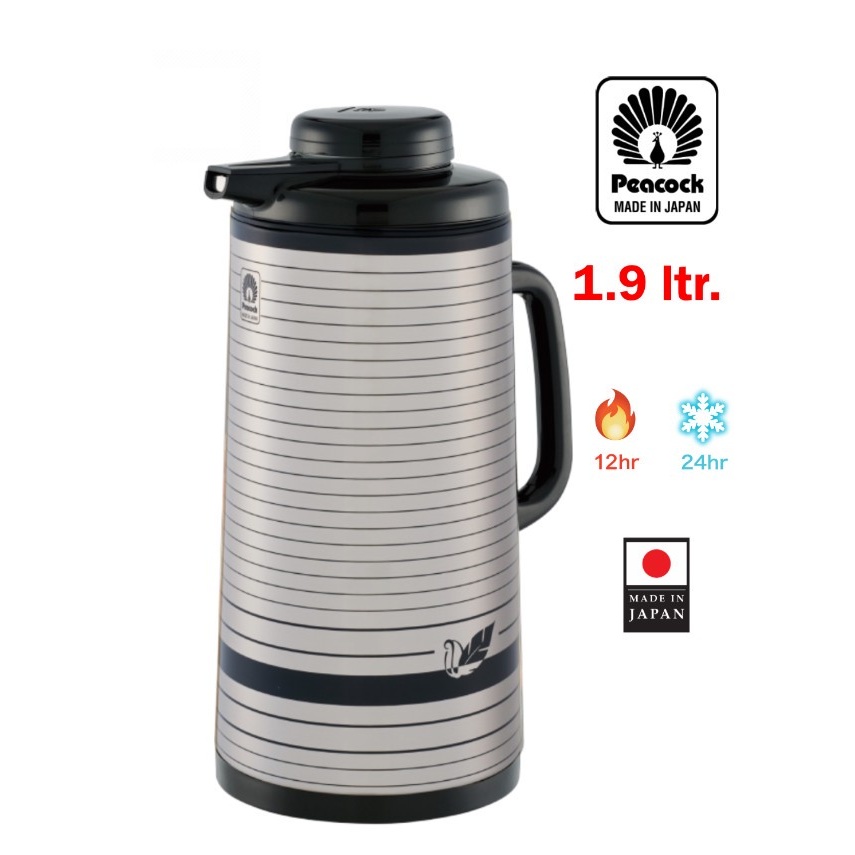 فلاسک ترمس پیکاک ژاپن سری لاکچری ظرفیت 1.9 لیتری مدل 501