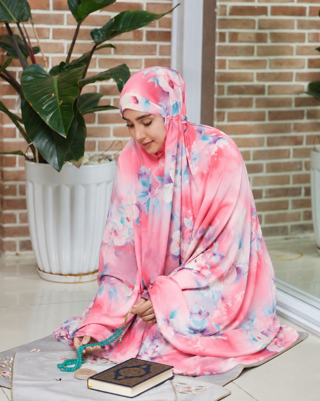 چادر نماز کدری رز صورتی