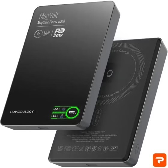 پاوربانک مغناطیسی پاورلوژی مدل Powerology MagVolt 5000