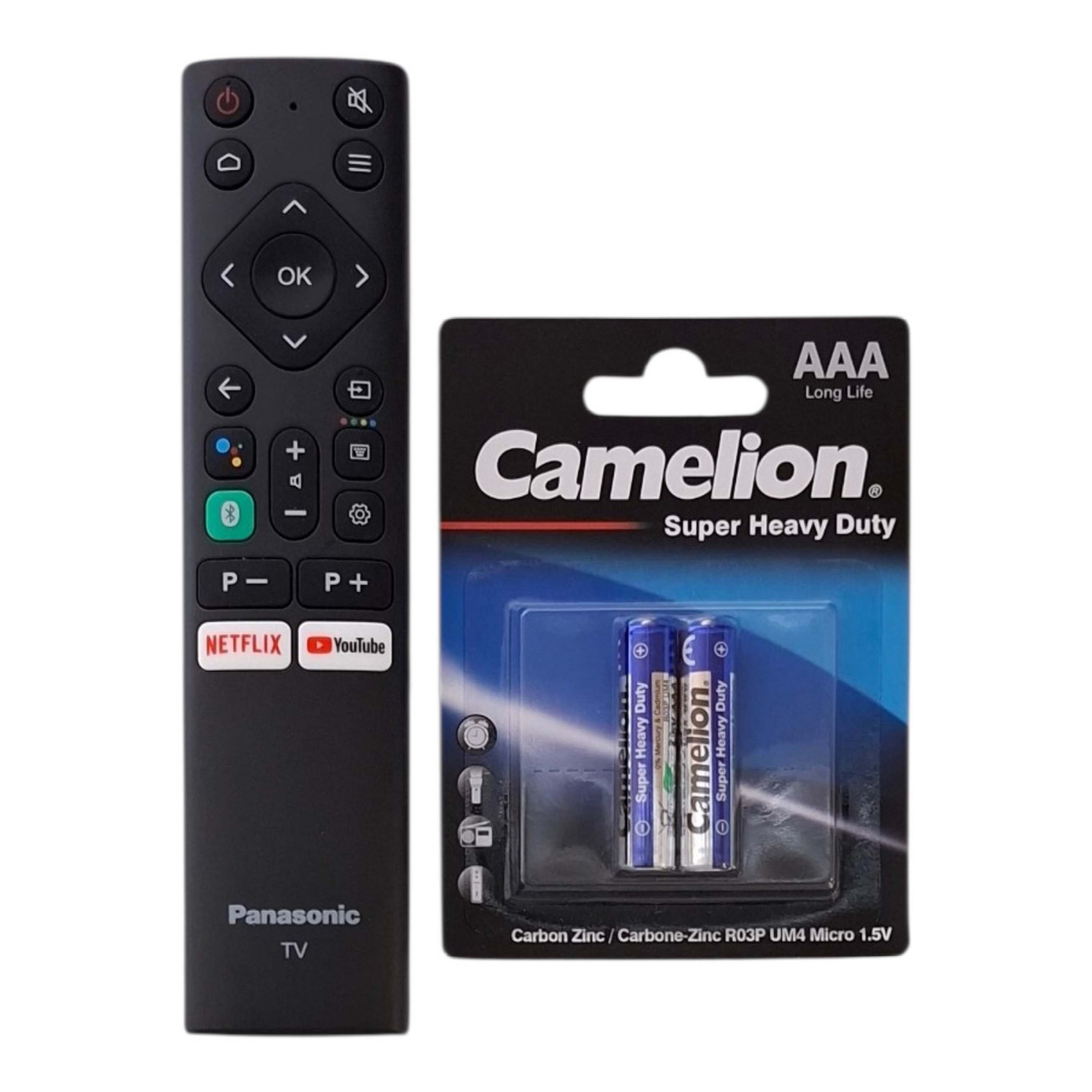 کنترل تلویزیون پاناسونیک مدل RM-RC870P به همراه باتری نیم قلمی