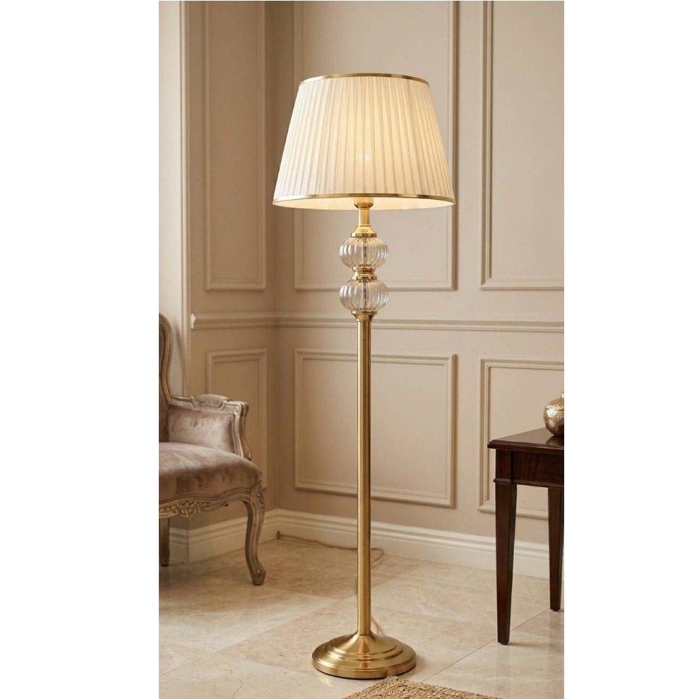 آباژور ایستاده کنارسالنی مدل دو گوی شامپاینی(پس کرایه)