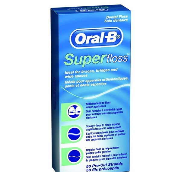 نخ دندان اورال-بی سوپر فلاس ORAL-B SUPER FLOSS اصل