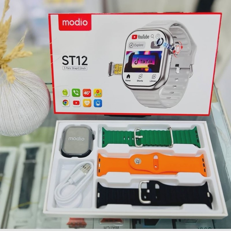ساعت هوشمند سیم کارت خور حافظه 64 گیگ MODIO ST12 4G