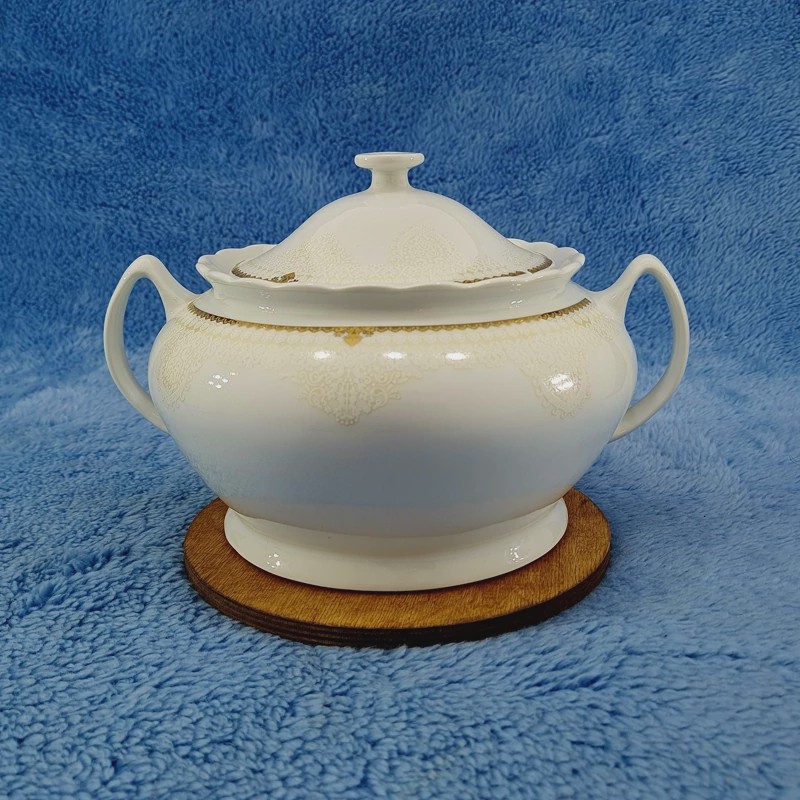 سوپ خوری درب دار چینی پارس طرح 1896 بسته 1 عددی