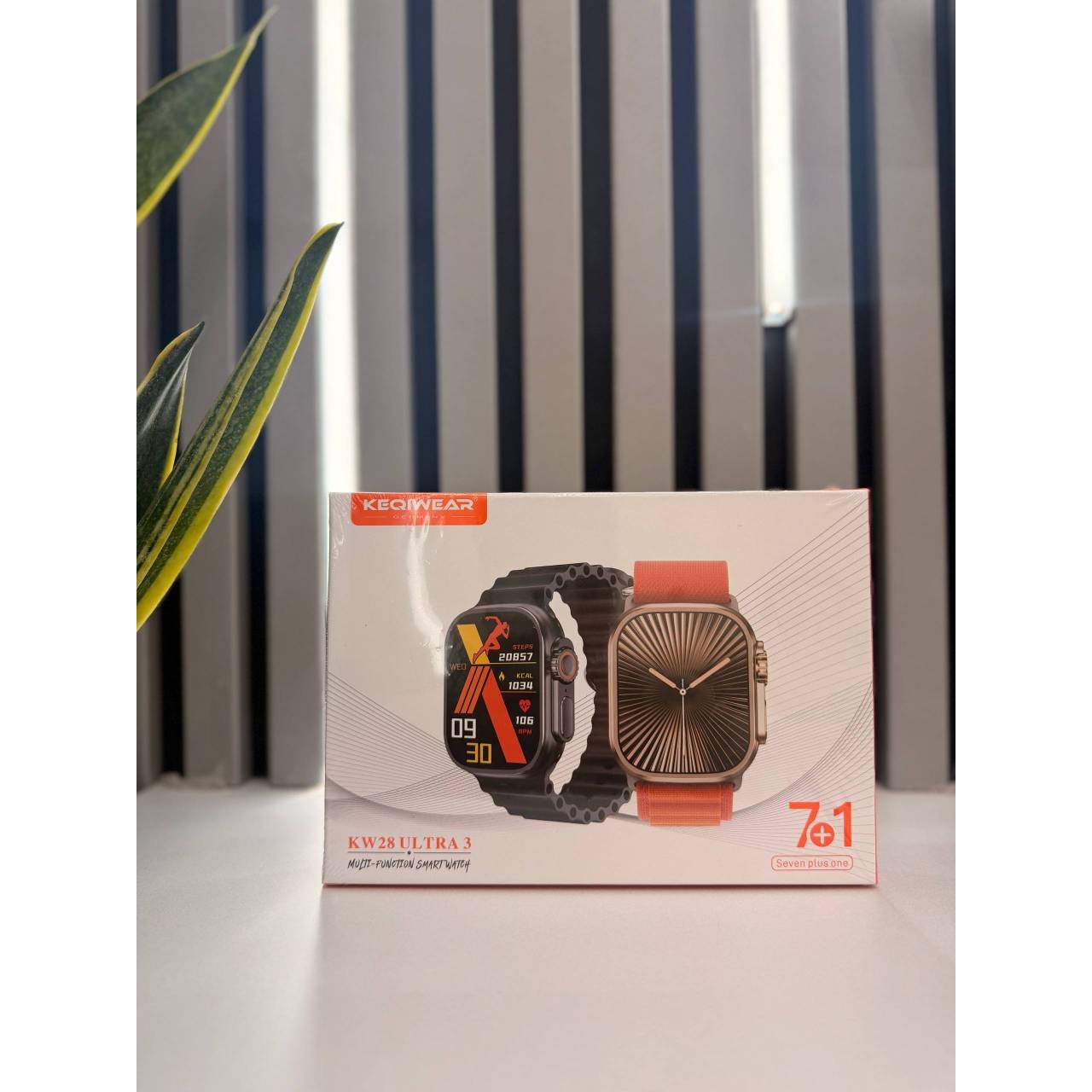 ساعت هوشمند Keqiwear مدل Kw28 Ultra3 دارای7بند
