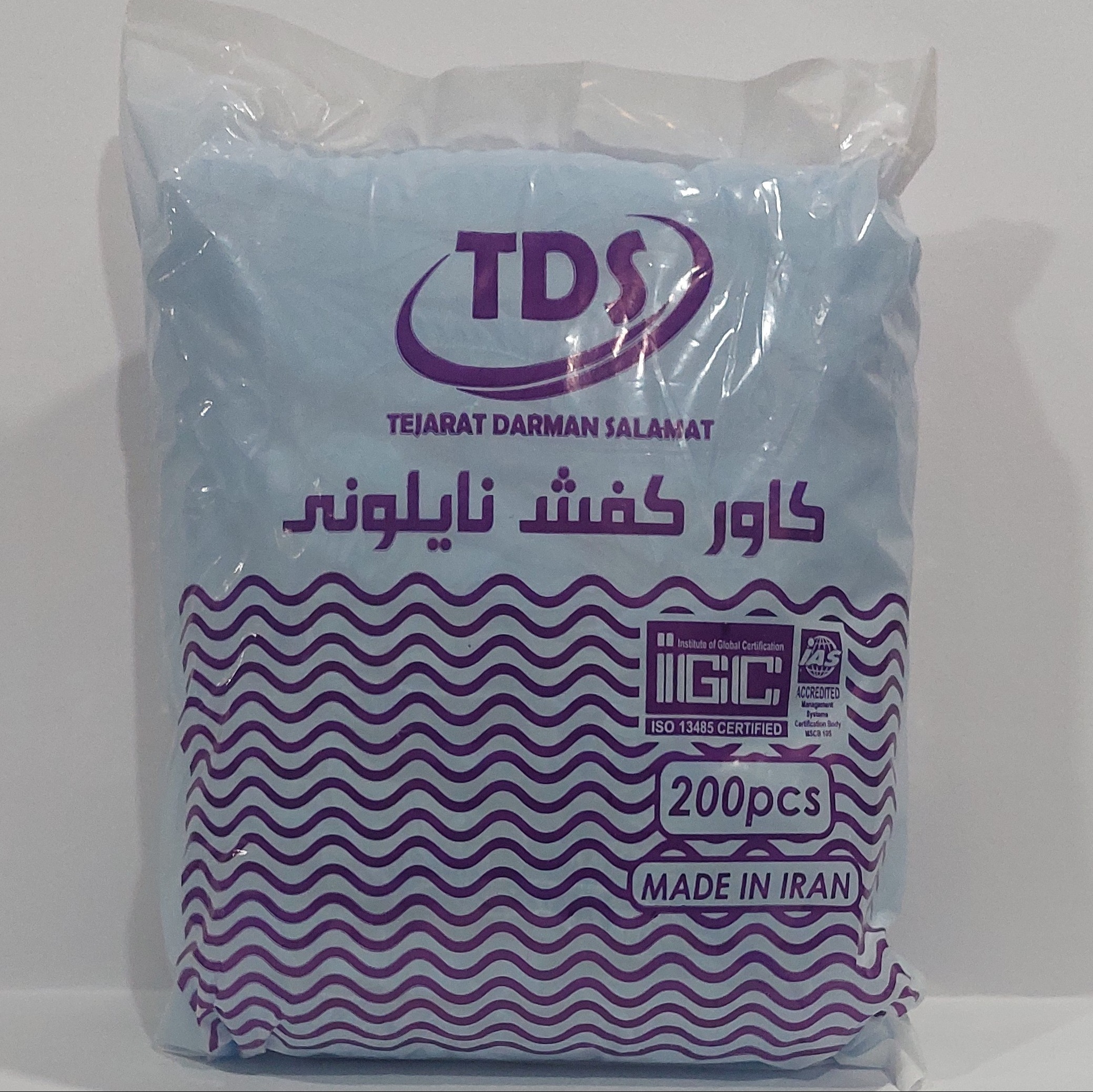 کاور کفش نایلونی یکبار مصرف TDS(بسته 100 جفتی)