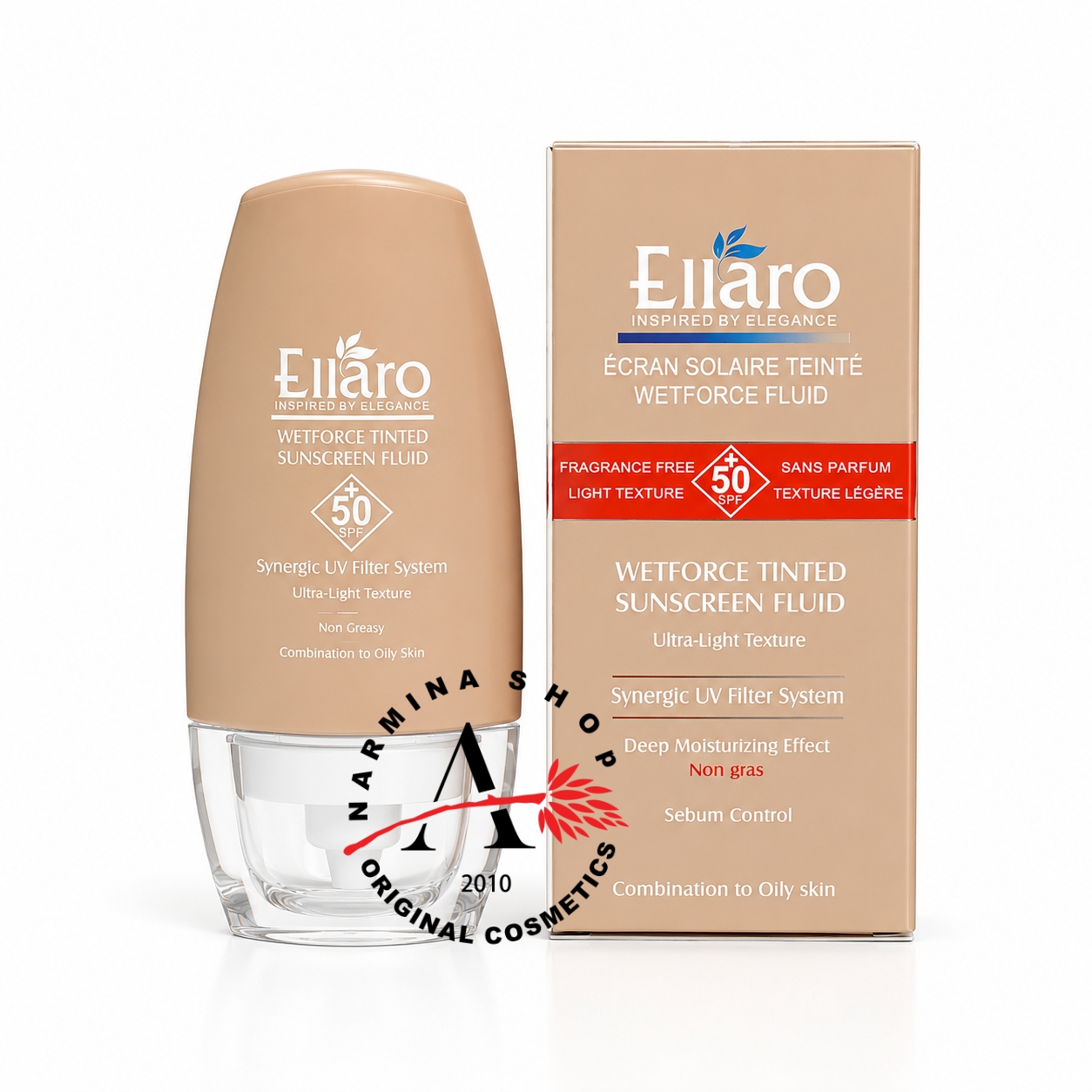 فلوئید ضدآفتاب الارو50 میل رنگی SPF50