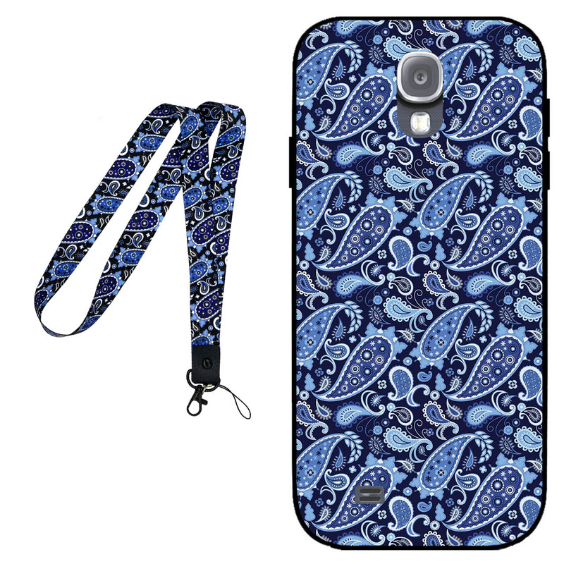 کاور مگافون طرح بته جقه مدل 0026 مناسب برای گوشی موبایل سامسونگ Galaxy S4 به همراه بند گردنی - با بهترین کیفیت