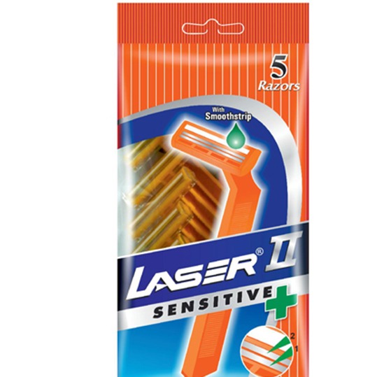 تیغ دو لبه صابون دار Sensitive لیزر (5 عددی) کد 4710