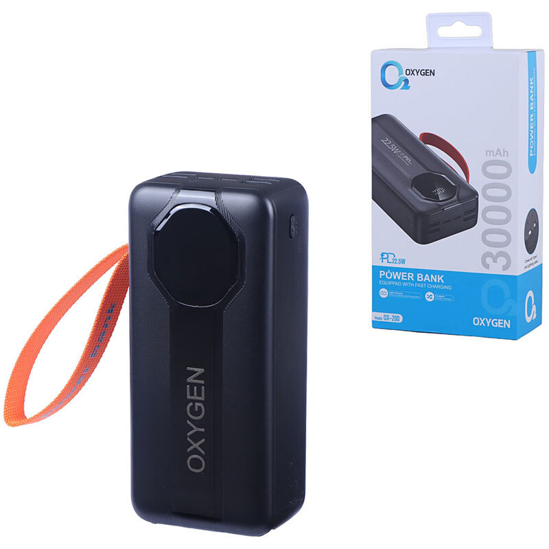 پاور بانک OXYGEN مدل OX 200 (گارانتی 3 ماهه) ( 30000mAh )