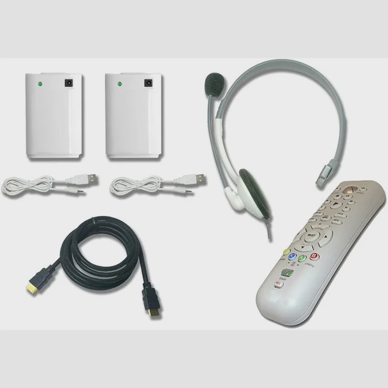 پک گیمرایکس باکسXBOX360 هدست دوعددباتری کابل و هدست (پس کرایه)