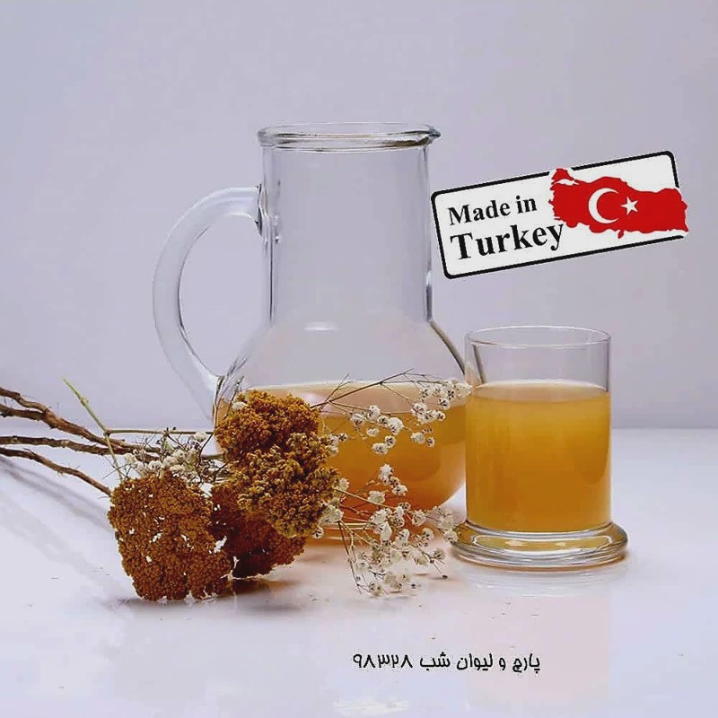 پارچ و لیوان شب پاشاباغچه ترکیه مدل 98328 بسته دو عددی