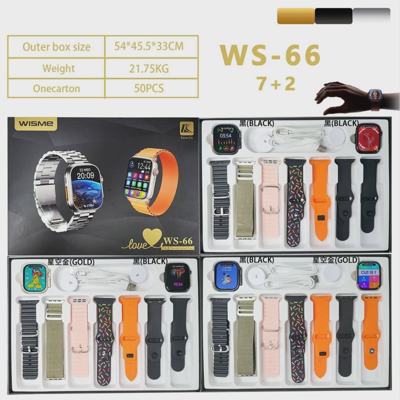 پک ساعت هوشمند دوتایی Wisme WS-66