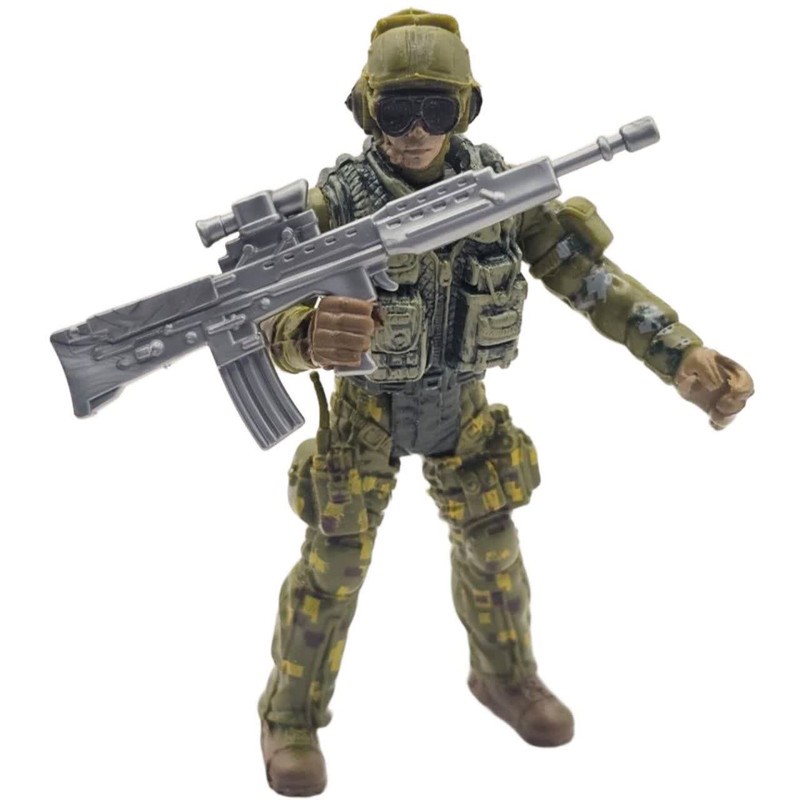 فیگور ناب سل مدل سرباز تفنگدار کد SPECIALFORCES NAAB007 ارتفاع 10 سانتی متر