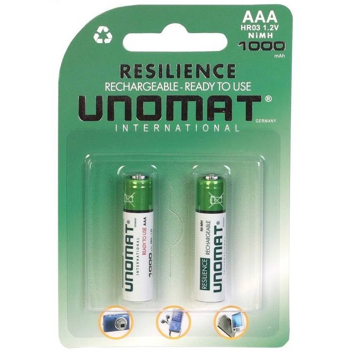 باتری نیم قلمی شارژی یونومات UNOMAT مدل HR03