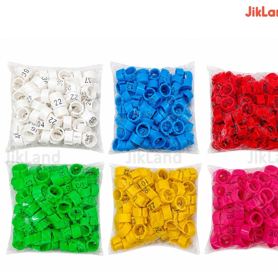 حلقه پای کبوتر شماره دار چفتی - 100 عددی