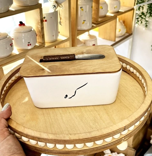 ظرف کره مستطیل درب چوب